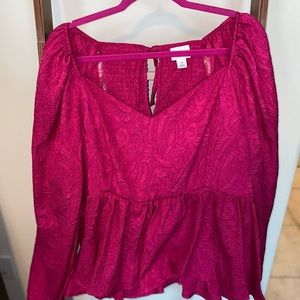 Pink top plus size